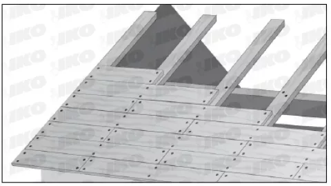 Wooden boards as roof deck