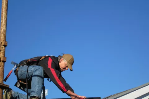 Shingle application on a roof