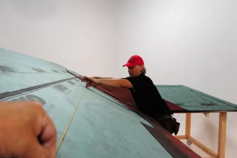 Horizontal chalkline will help you align roofer mistakes