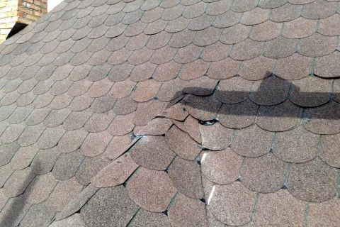Poor workmanship causing shingle roof to fail
