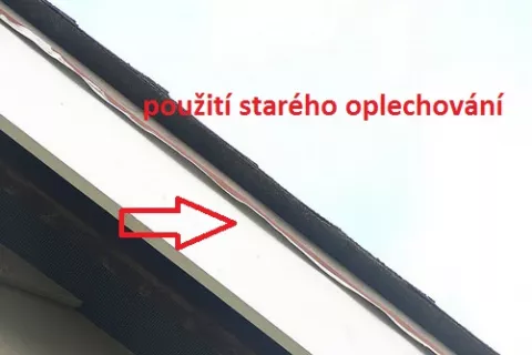 opakované pouziti stareho oplechovani