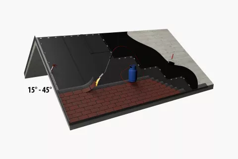 Thermo AD installation on concrete roof