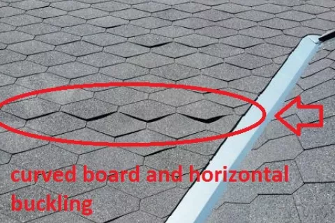 Curved board and horizontal buckling on roof