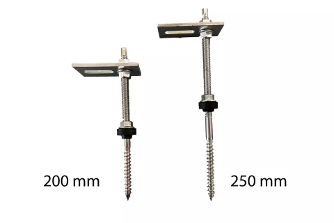 Hanger bolts to install solar panels on shingle roof