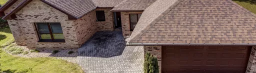 Shingles on concrete roof