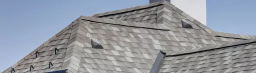 IKO Cambridge Xtreme shingles in Harvard Slate colour on roof