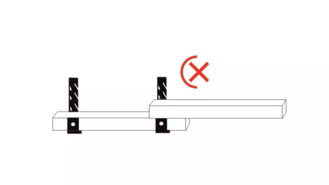 Roof brackets - Do not place more than one plank