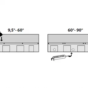 Nailing location IKO laminated roof shingles 9,5°-90°