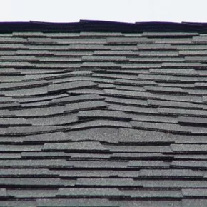 Sagging roof shingles spring