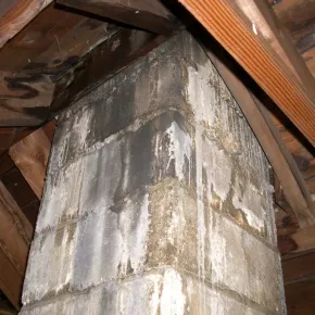 Leaks around the chimney spring