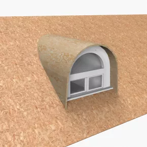 Installation steps for rounded arch dormers