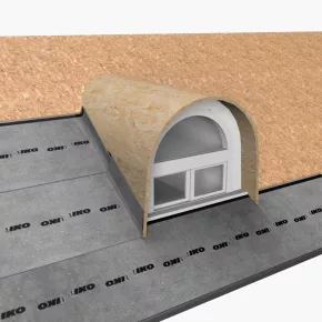 Installation steps for rounded arch dormers 