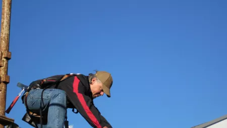 Shingle application on a roof