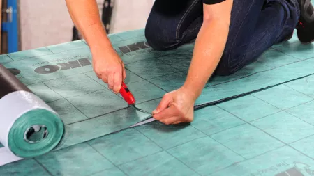 cutting an underlayment shingle Armourbase Pro