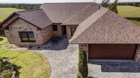 Shingles on concrete roof